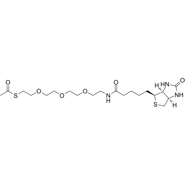 Biotin-PEG3-methyl ethanethioate Chemical Structure