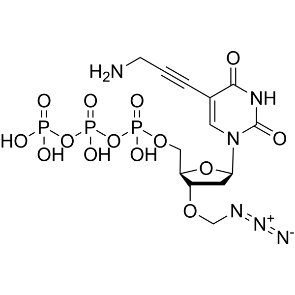 5-Propargylamino-3'-azidomethyl-dUTP Chemical Structure