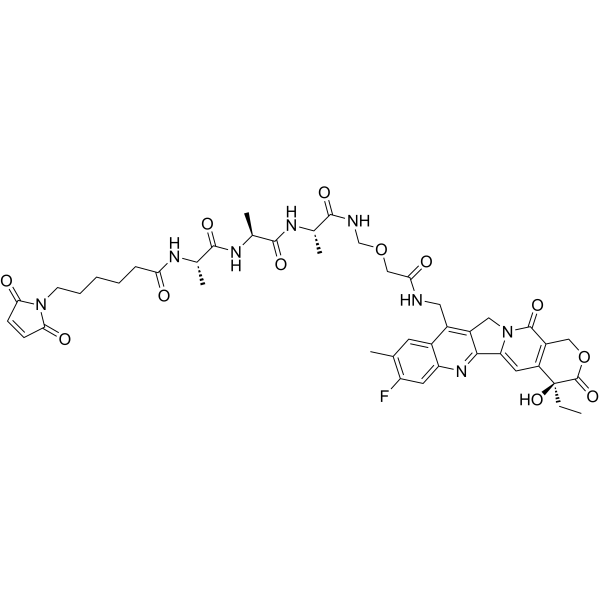 MC-AAA-NHCH2OCH2COO-7-aminomethyl-10-methyl-11-fluoro camptothecin Chemical Structure