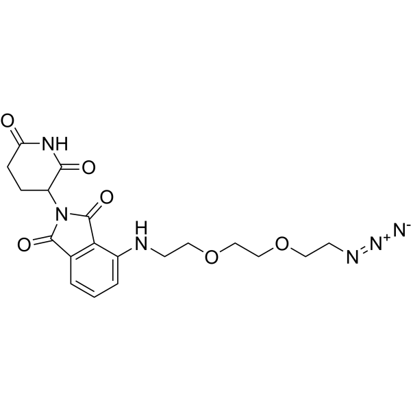Pomalidomide 4'-PEG2-azide Chemical Structure