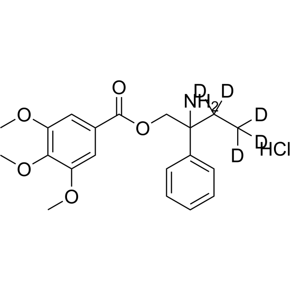<em>N</em>,<em>N</em>-Didesmethyl trimebutine-d5 hydrochloride