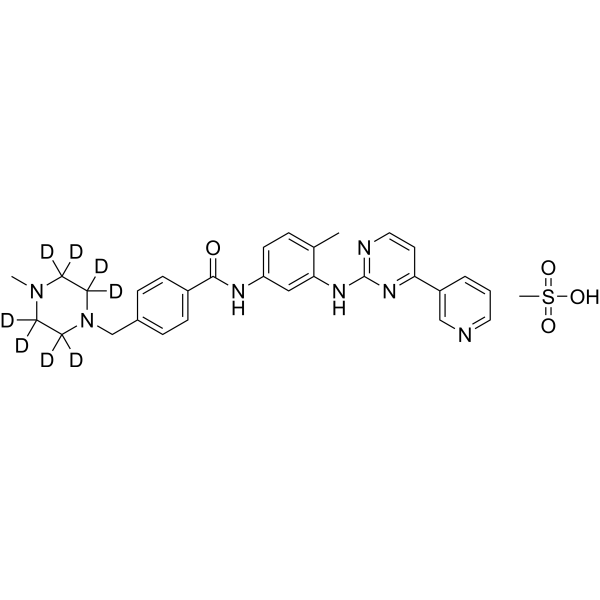 Imatinib-d<sub>8</sub> mesylate Chemical Structure