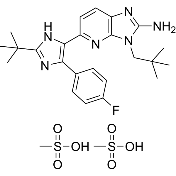Ralimetinib dimesylate Chemical Structure