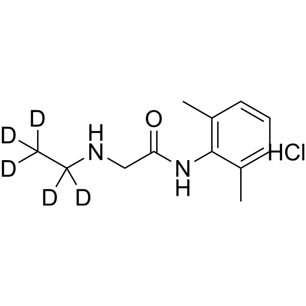Nor Lidocaine-d<sub>5</sub> hydrochloride Chemical Structure