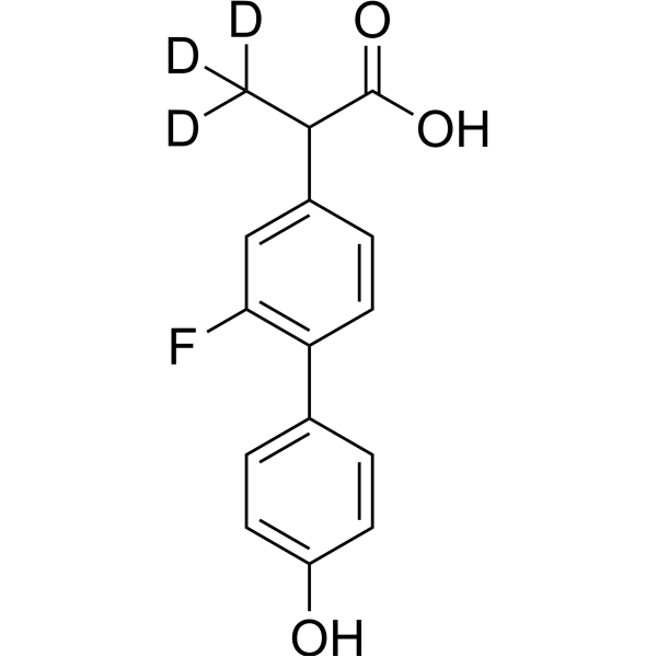 4’-Hydroxy Flurbiprofen-d<sub>3</sub> Chemical Structure
