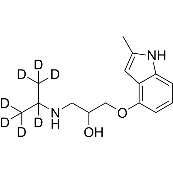 (rac)-Mepindolol-d<sub>7</sub> Chemical Structure