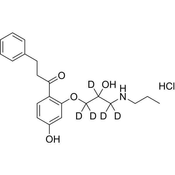 4-Hydroxy Propafenone-d<sub>5</sub> hydrochloride Chemical Structure