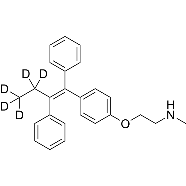 N-Desmethyl Tamoxifen-d<sub>5</sub> Chemical Structure