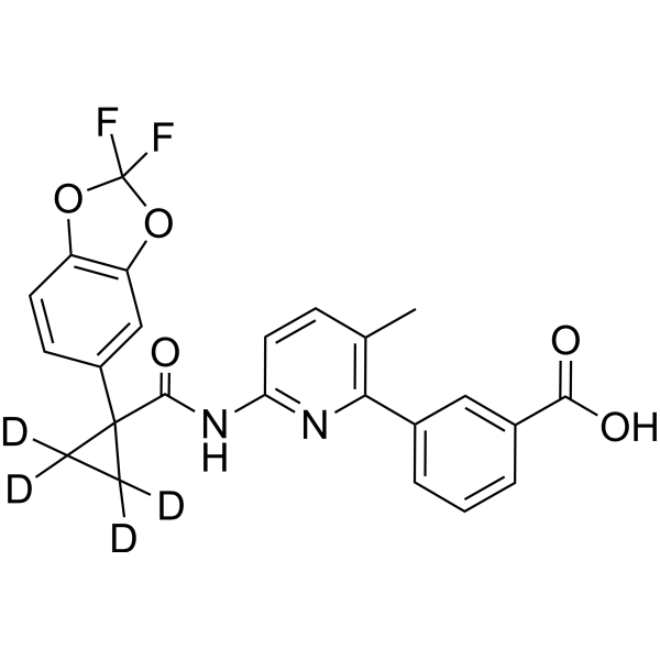 Lumacaftor-d<sub>4</sub> Chemical Structure