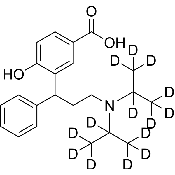 (Rac)-5-Carboxy Tolterodine-d<sub>14</sub> Chemical Structure