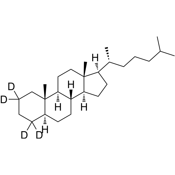 α-Cholestane-d<sub>4</sub> Chemical Structure