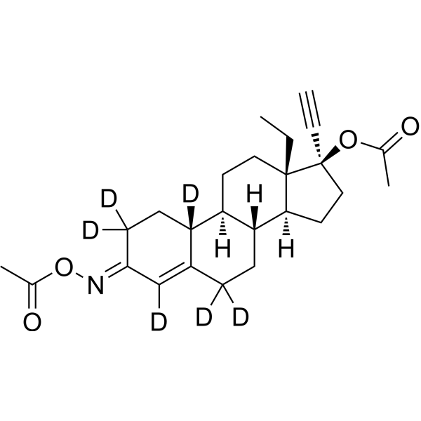 N-Acetyl Norgestimate-d<sub>6</sub> Chemical Structure