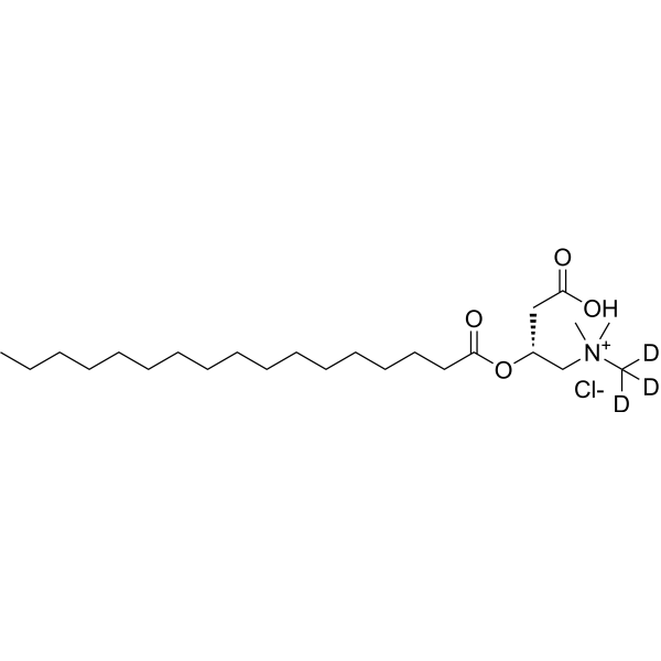 Heptadecanoyl-L-carnitine-d<sub>3</sub> chloride Chemical Structure