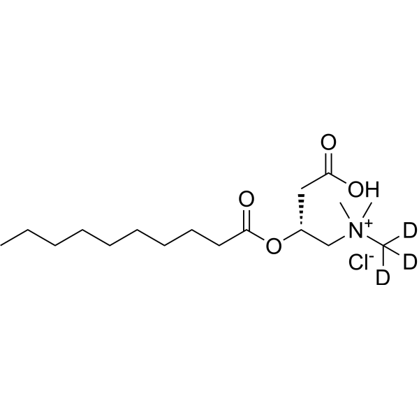 Decanoyl-L-carnitine-d<sub>3</sub> chloride Chemical Structure
