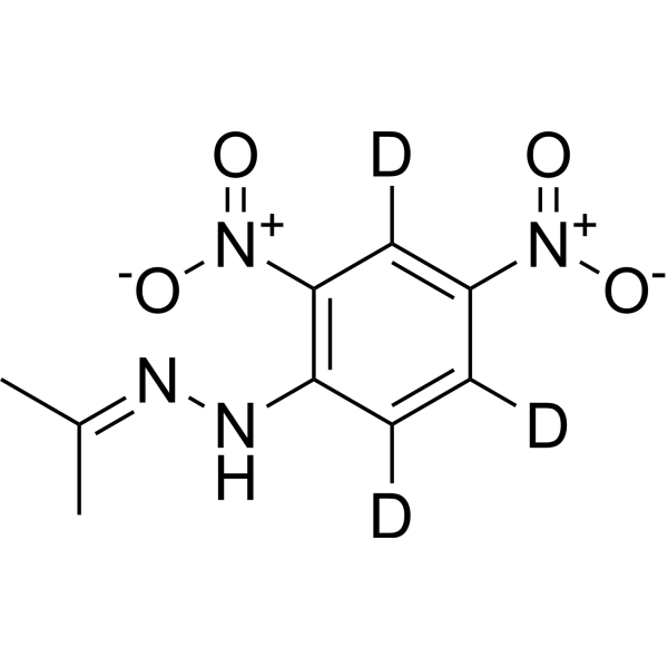 Acetone 2,4-dinitrophenylhydrazone-d<sub>3</sub> Chemical Structure