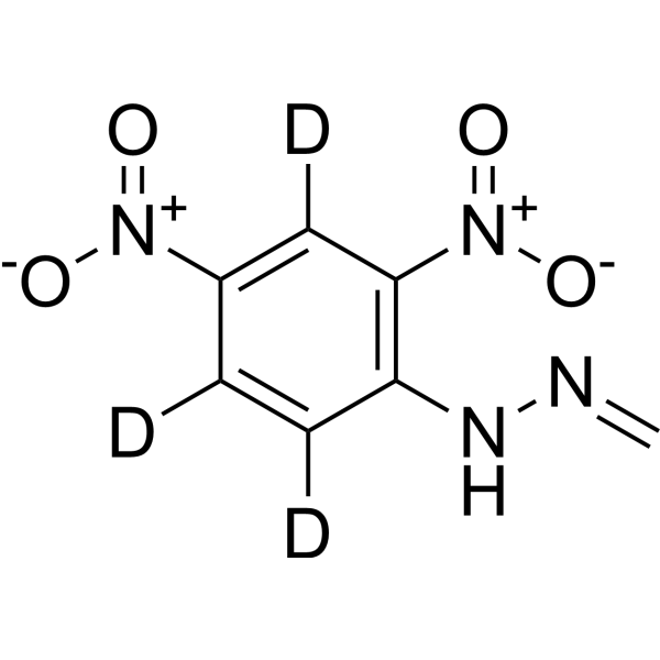 Formaldehyde 2,4-dinitrophenylhydrazone-d<sub>3</sub> Chemical Structure