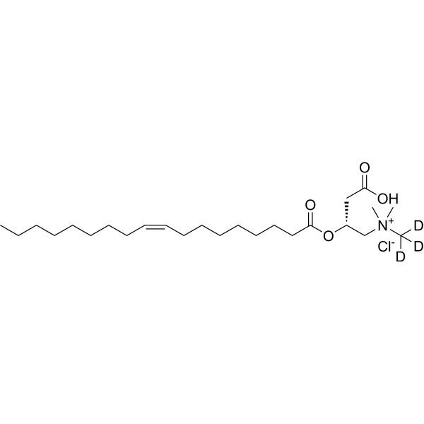 Oleoyl-L-carnitine-d<sub>3</sub> chloride Chemical Structure