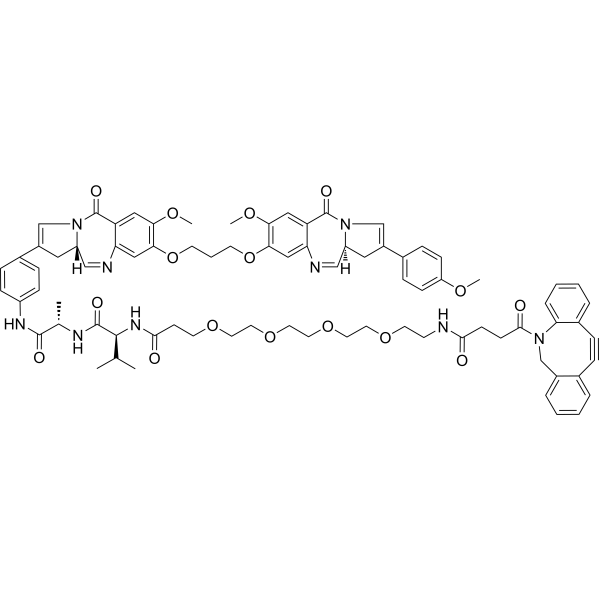 DBCO-PEG4-VA-PBD Chemical Structure