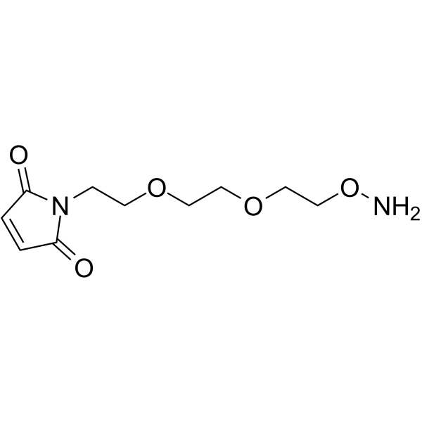 Mal-PEG2-oxyamine Chemical Structure