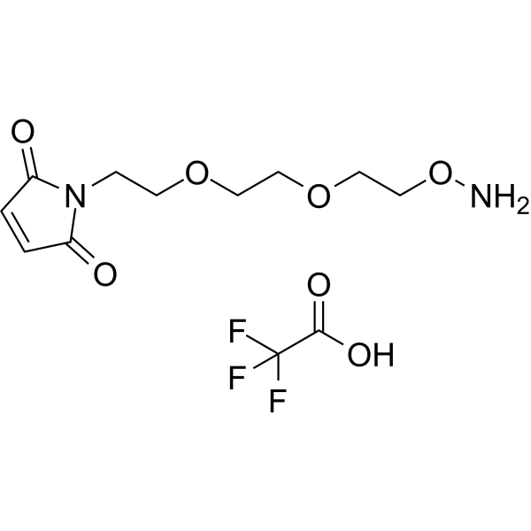 Mal-PEG2-oxyamine TFA Chemical Structure