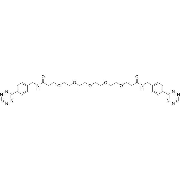 Tetrazine-Ph-PEG5-Ph-tetrazine Chemical Structure
