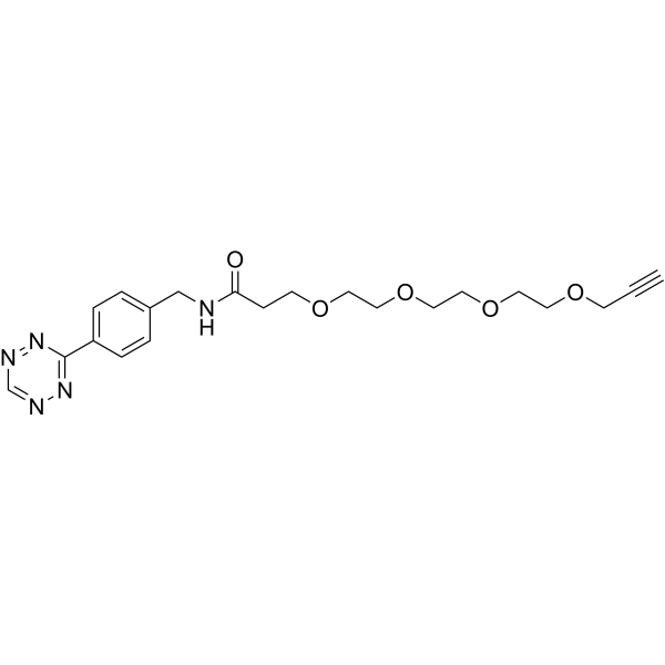 Tetrazine-Ph-NHCO-PEG4-alkyne Chemical Structure