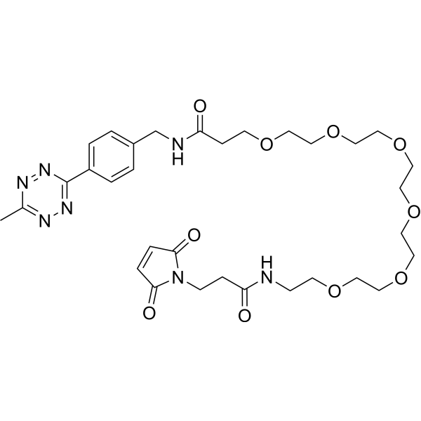 Methyltetrazine-PEG6-maleimide Chemical Structure