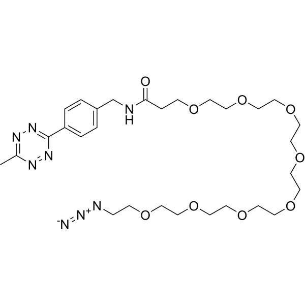 Methyltetrazine-PEG8-N3 Chemical Structure