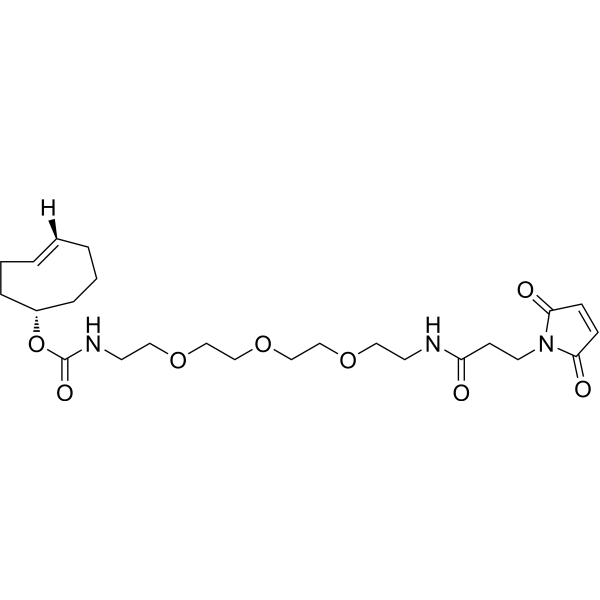 (S)-TCO-PEG3-maleimide Chemical Structure
