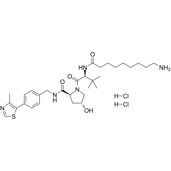(S,R,S)-AHPC-C8-NH2 dihydrochloride Chemical Structure