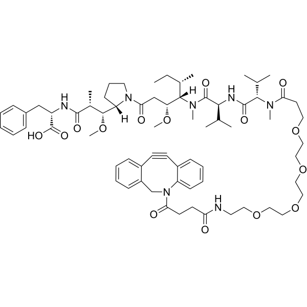 DBCO-PEG4-MMAF Chemical Structure