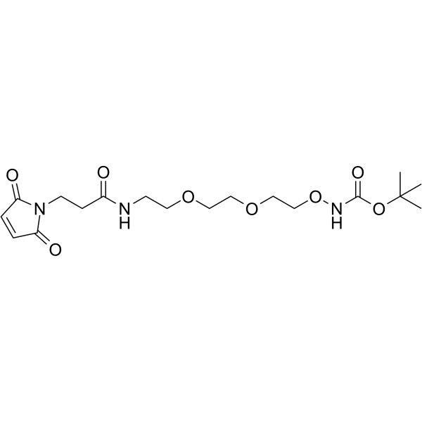 Mal-amide-PEG2-oxyamine-Boc Chemical Structure
