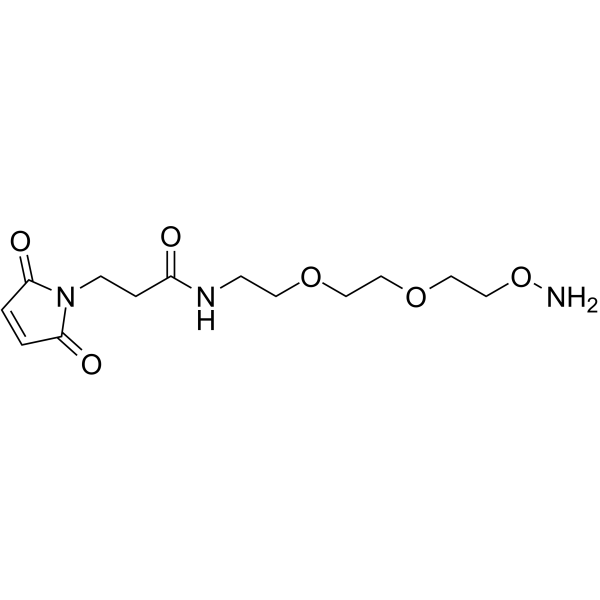 Mal-amide-PEG2-oxyamine Chemical Structure