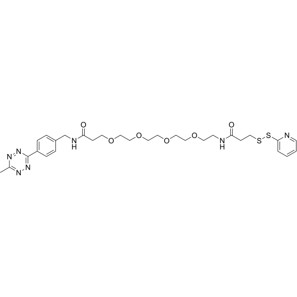Methyltetrazine-PEG4-SSPy Chemical Structure