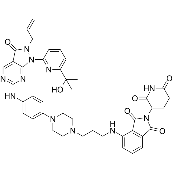 Pomalidomide-C3-adavosertib Chemical Structure