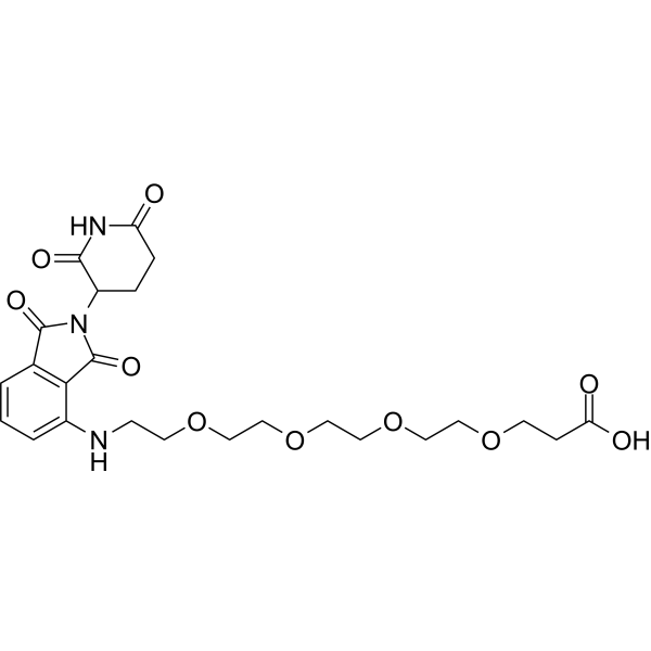 Pomalidomide-PEG4-COOH Chemical Structure