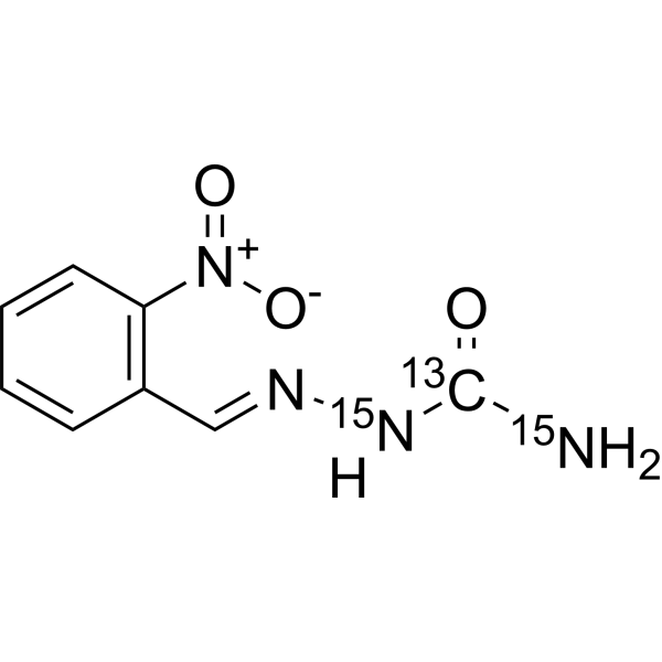 2-Nitrobenzaldehyde semicarbazone-13C,<em>15</em><em>N</em>2