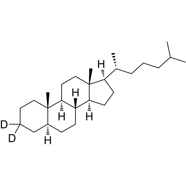5α-Cholestane-d<sub>2</sub> Chemical Structure