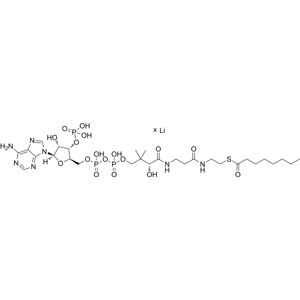 Octanoyl coenzyme A lithium Chemical Structure