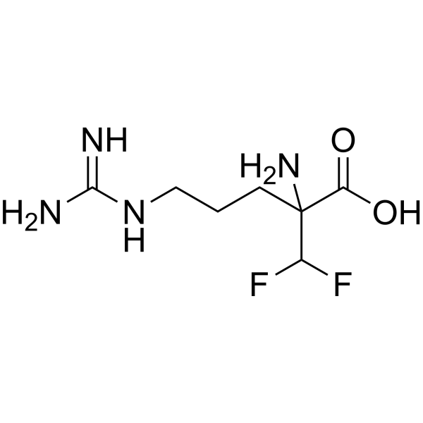 DL-α-(Difluoromethyl)arginine Chemical Structure