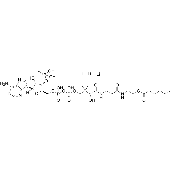 Hexanoyl coenzyme A trilithium
