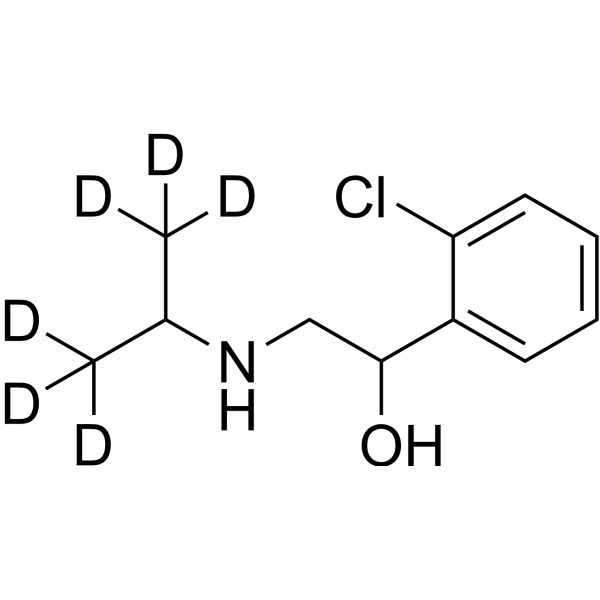 Clorprenaline-d<sub>6</sub> Chemical Structure