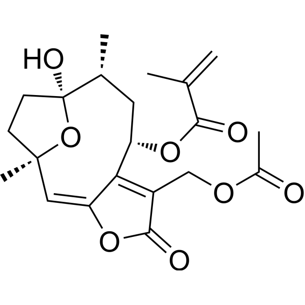 8α-(2-Methylacryloyloxy)-hirsutinolide-13-O-acetate Chemical Structure