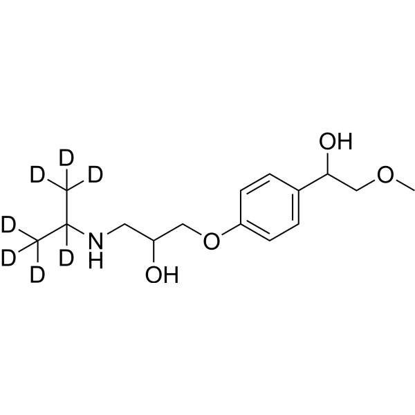 α-Hydroxymetoprolol-d<sub>7</sub> Chemical Structure