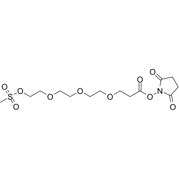 Ms-PEG3-NHS ester Chemical Structure