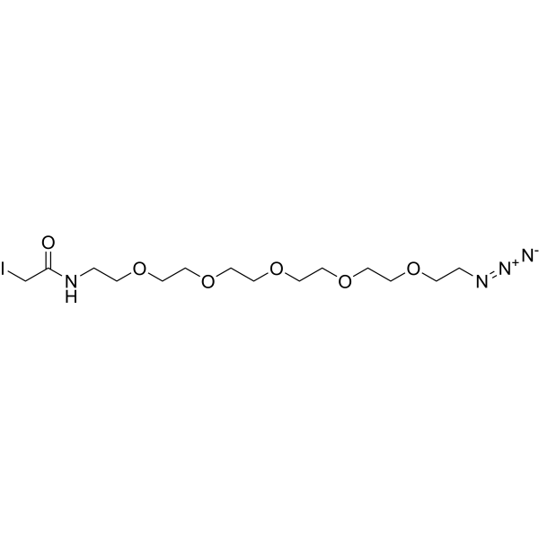 Iodoacetamide-PEG5-azide Chemical Structure