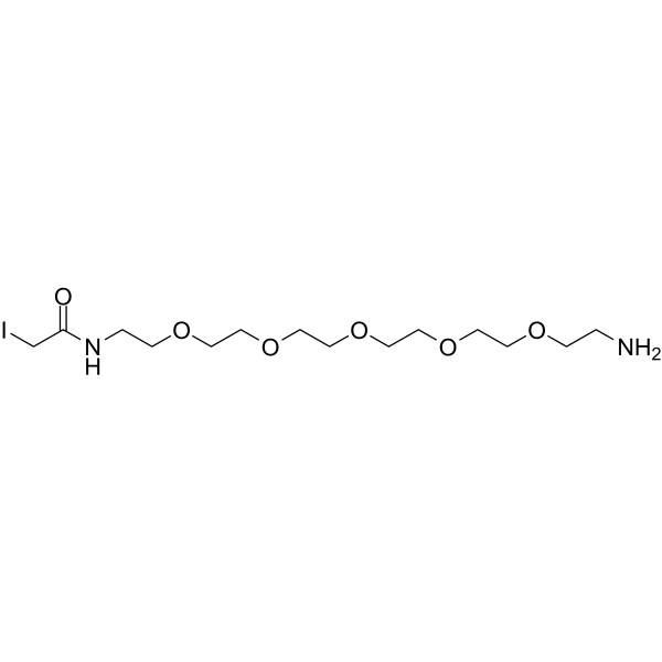Iodoacetamide-PEG5-NH2 Chemical Structure