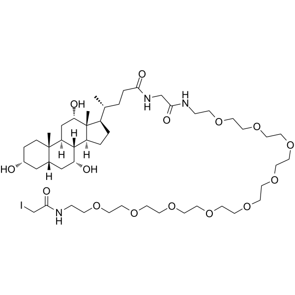 Glycocholic acid-PEG10-iodoacetamide Chemical Structure