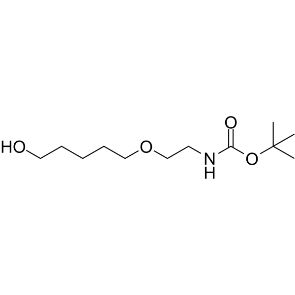 Boc-NH-PEG1-C5-OH Chemical Structure