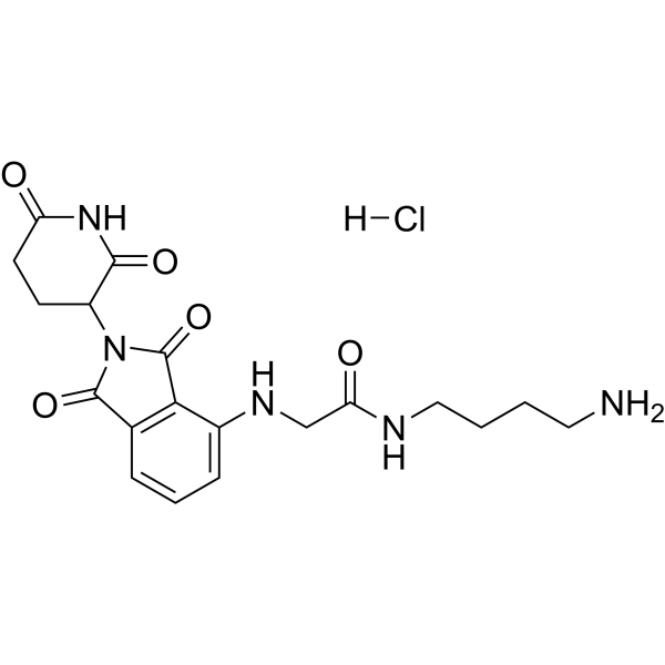 Thalidomide-NH-amido-C4-NH2 hydrochloride Chemical Structure